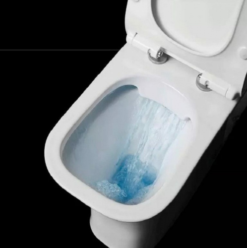 Унитаз-компакт CeramaLux 1218A безободковый, микролифт в интернет магазине сантехники Акванота в Москве Тел.: +7 (968) 040-40-82