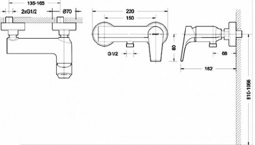 Смеситель для душа Bravat Vega F9119177CP-01 купить по всей России