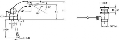 Смеситель для биде Jacob Delafon Elevation E18873-CP купить по всей России