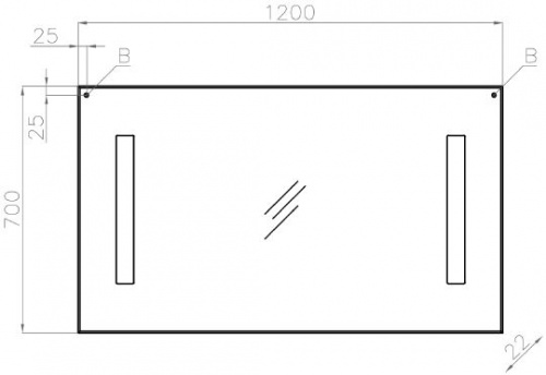 Зеркало Style Line LED 120