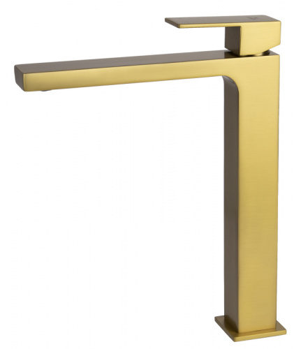 Смеситель для раковины Kaiser Cube 01311-3 высокий, Brushed gold купить по всей России