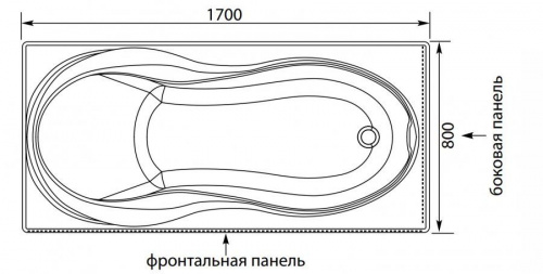 Акриловая ванна Aquanet Grenada 170х80 см