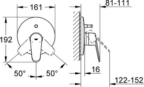 Смеситель для ванны Grohe Eurodisc Cosmopolitan 19548LS2 купить по всей России