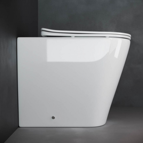 Приставной унитаз Ceramica Nova Highlight Rimless CN1812 в интернет магазине сантехники Акванота в Москве Тел.: +7 (968) 040-40-82