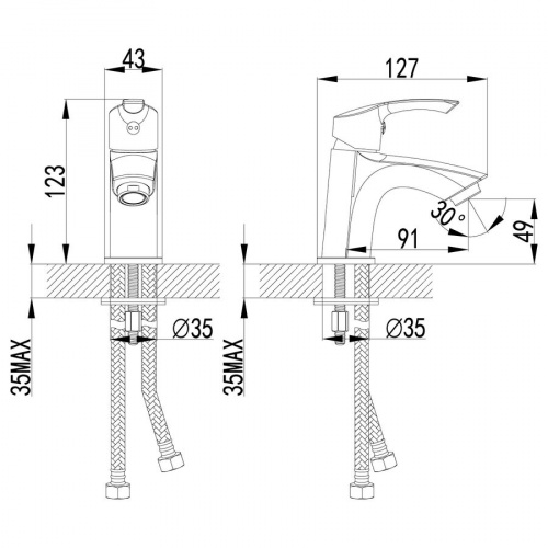 Смеситель для раковины Lemark Plus Strike LM1106C купить по всей России