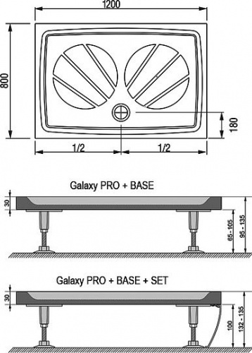 Поддон для душа Ravak Gigant Pro 120x80 интернет магазина сантехники Акванота
