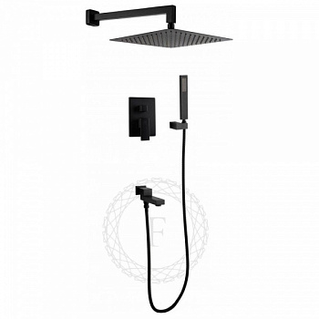 Душевая система встраиваемая Filarete Fing FL1040BL, черный