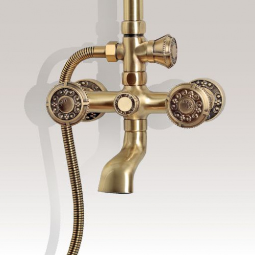 Душевая стойка Bronze de Luxe 10121DF, Душевые панели, Душевые системы, Стойки, Гарнитуры, лейки, тропический душ в Москве Тел.: +7 (968) 040-40-82
