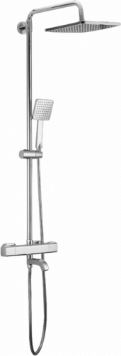 Душевая стойка Gappo G91 G2491 с термостатом, хром, Душевые панели, Душевые системы, Стойки, Гарнитуры, лейки, тропический душ в Москве Тел.: +7 (968) 040-40-82