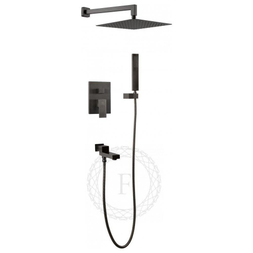 Душевая система встраиваемая Filarete Fing FL1040BG, графит, Душевые панели, Душевые системы, Душевые стойки, Гарнитуры, лейки, тропический душ в Москве Тел.: +7 (968) 040-40-82