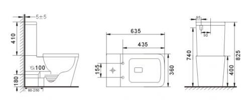 Напольный унитаз GID Tr2170BM матовый в интернет магазине сантехники Акванота в Москве Тел.: +7 (968) 040-40-82