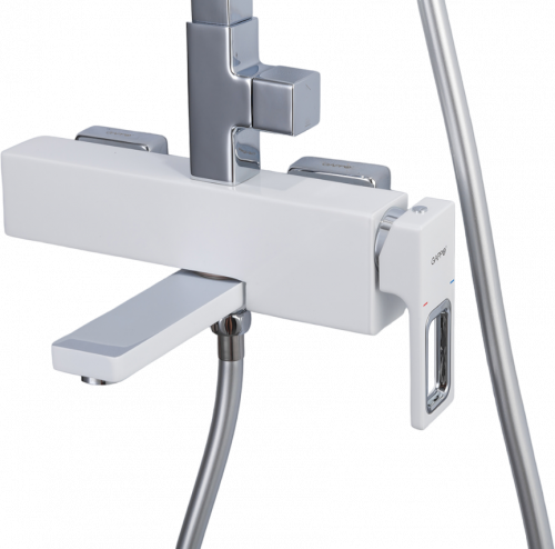 Душевая стойка Gappo G17 G2417-8 белый, хром, Душевые панели, Душевые системы, Стойки, Гарнитуры, лейки, тропический душ в Москве Тел.: +7 (968) 040-40-82