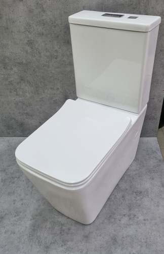 Унитаз компакт CeramaLux 2170AXMW безободковый, микролифт, белый матовый в интернет магазине сантехники Акванота в Москве Тел.: +7 (968) 040-40-82