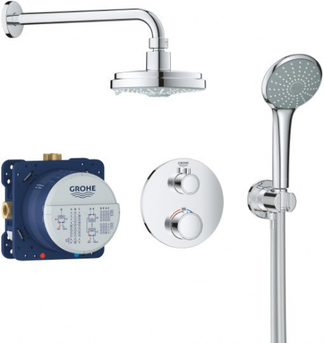 Душевой комплект Grohe Grohtherm 34735000 с термостатом, Душевые панели, Душевые системы, Душевые стойки, Гарнитуры, лейки, тропический душ в Москве Тел.: +7 (968) 040-40-82