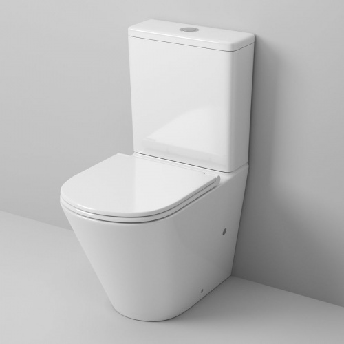 Унитаз-компакт Grossman GR-4450S slim безободковый микролифт в интернет магазине сантехники Акванота в Москве Тел.: +7 (968) 040-40-82