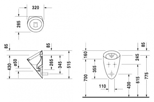 Писсуар Duravit Starck 1 0834320000