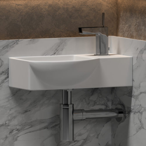 Накладная раковина Ceramica Nova Element CN6039L 40x22x12 левая интернет магазина сантехники Акванота
