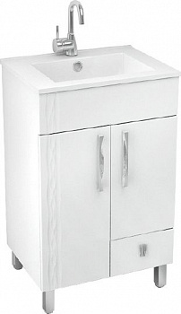 Тумба с раковиной Triton Кристи 52 R, 2 двери, 1 ящик, белая