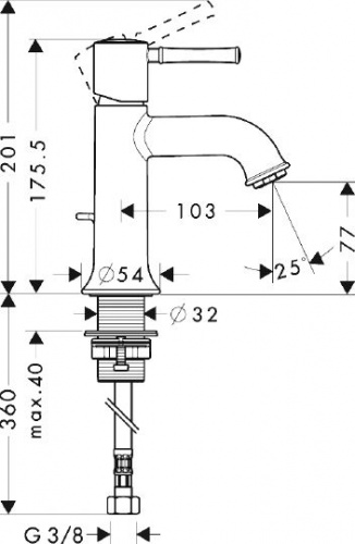 Смеситель для раковины Hansgrohe Talis Classic 14118000 купить по всей России
