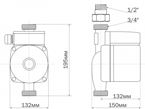 Циркуляционный насос Aquario AC 1512-195A