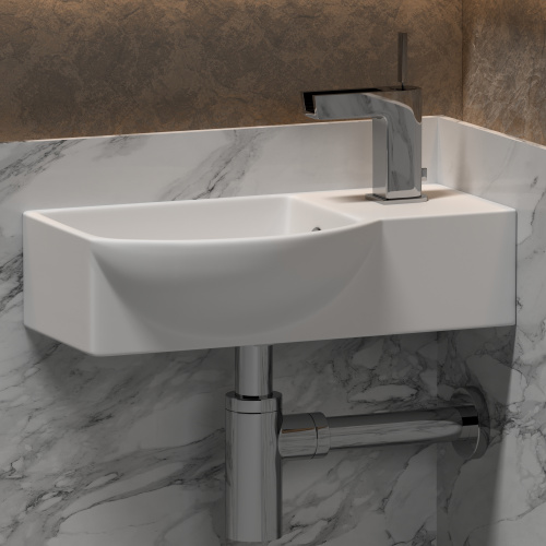 Накладная раковина Ceramica Nova Element CN6039L 40x22x12 левая интернет магазина сантехники Акванота