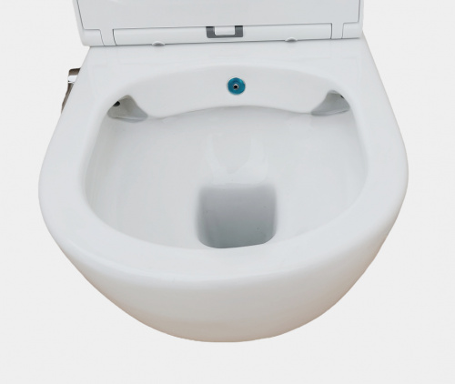 Унитаз подвесной BeWash Granville HRKA054H1VE0W5SZ0 безободковый с форсункой биде со встроенным смесителем в интернет магазине сантехники Акванота в Москве Тел.: +7 (968) 040-40-82