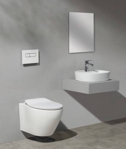 Унитаз подвесной CeramaLux CL 2101 безободковый, микролифт в интернет магазине сантехники Акванота в Москве Тел.: +7 (968) 040-40-82