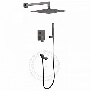 Душевая система встраиваемая Filarete Fing FL1040BG, графит
