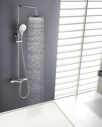 Душевая система с термостатом Altrobagno Squalo 030410 Cr, Душевые панели, Душевые системы, Стойки, Гарнитуры, лейки, тропический душ в Москве Тел.: +7 (968) 040-40-82