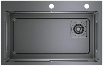 Мойка кухонная R702.7246.09 72x46 графит, нержавеющая сталь