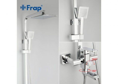 Душевая система Frap F2420, Душевые панели, Душевые системы, Стойки, Гарнитуры, лейки, тропический душ в Москве Тел.: +7 (968) 040-40-82