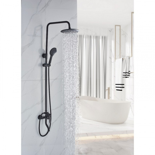 Душевая стойка Boch Mann Eco Black BM8825, Душевые панели, Душевые системы, Стойки, Гарнитуры, лейки, тропический душ в Москве Тел.: +7 (968) 040-40-82