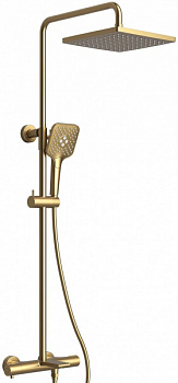 Душевая стойка Kaiser Serio 05382-3 с термостатом, Brushed gold