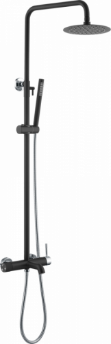 Душевая стойка Boheme Uno 468-BCR black chrome, Душевые панели, Душевые системы, Стойки, Гарнитуры, лейки, тропический душ в Москве Тел.: +7 (968) 040-40-82
