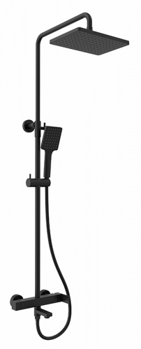 Душевая стойка Kaiser Cube 01582-9 Black matt, Душевые панели, Душевые системы, Стойки, Гарнитуры, лейки, тропический душ в Москве Тел.: +7 (968) 040-40-82