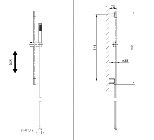 Душевой гарнитур AltroBagno Costanza 030302 Or, Душевые панели, Душевые системы, Стойки, Гарнитуры, лейки, тропический душ в Москве Тел.: +7 (968) 040-40-82