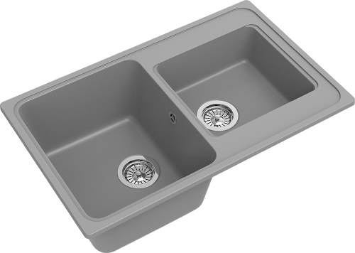 Мойка кухонная Ewigstein Elegant 80D 78x48 серый металлик