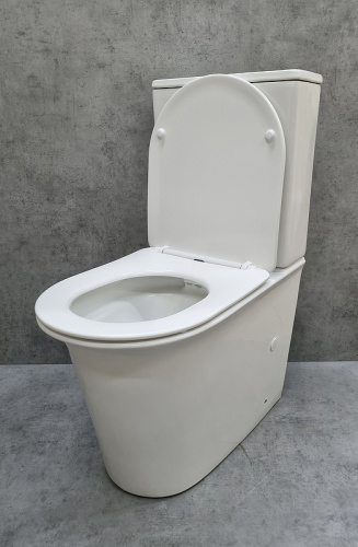 Унитаз компакт CeramaLux 1223A белый, микролифт в интернет магазине сантехники Акванота в Москве Тел.: +7 (968) 040-40-82