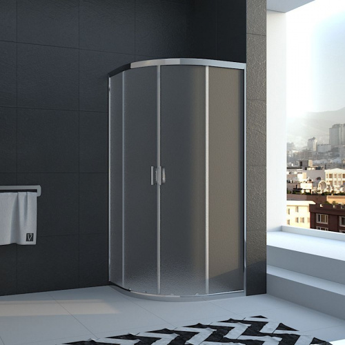 Душевой уголок Veconi Rovigo RV02-90PL-02-19C1 90x90x185 рифленое интернет магазина сантехники Акванота
