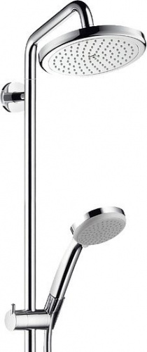 Душевая стойка Hansgrohe Croma 220 Showerpipe 27188000 EcoSmart, Душевые панели, Душевые системы, Стойки, Гарнитуры, лейки, тропический душ в Москве Тел.: +7 (968) 040-40-82