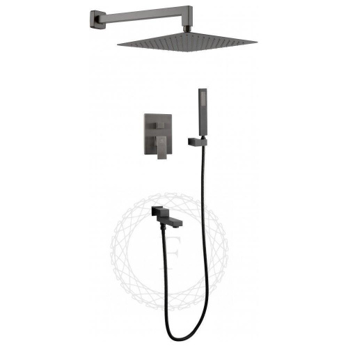 Душевая система встраиваемая Filarete Fing FL1040BG, графит, Душевые панели, Душевые системы, Душевые стойки, Гарнитуры, лейки, тропический душ в Москве Тел.: +7 (968) 040-40-82
