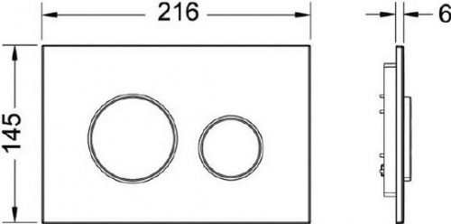 Кнопка смыва TECE Loop 9240626 хром интернет магазина сантехники Акванота