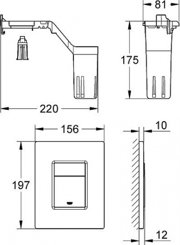 Кнопка смыва Grohe Skate Cosmopolitan Set Fresh 38805000 интернет магазина сантехники Акванота