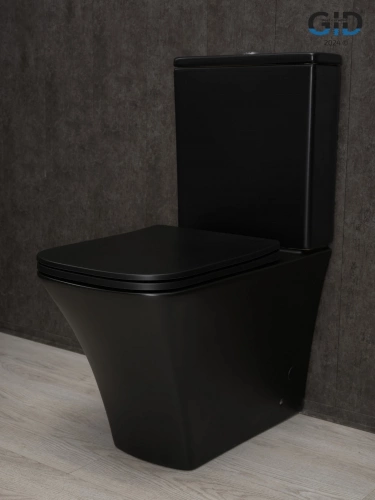 Унитаз напольный GID Cuadrado Tn2184Bm черный матовый 62.5x37x83 в интернет магазине сантехники Акванота в Москве Тел.: +7 (968) 040-40-82