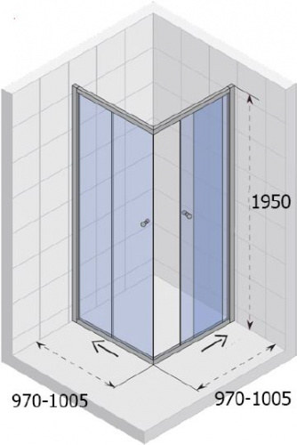 Душевой уголок Riho Hamar GR56200 100x100 см интернет магазина сантехники Акванота