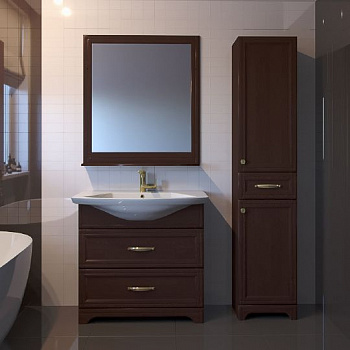 Мебель для ванной ASB-Woodline Берта 85 орех антикварный