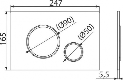 Кнопка смыва AlcaPlast THIN M770 белый / хром глянцевый интернет магазина сантехники Акванота