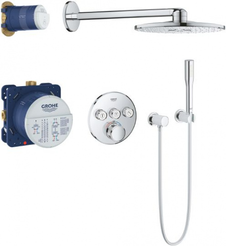 Душевой комплект Grohe Grohtherm SmartControl 34705000 с термостатом, Душевые панели, Душевые системы, Душевые стойки, Гарнитуры, лейки, тропический душ в Москве Тел.: +7 (968) 040-40-82