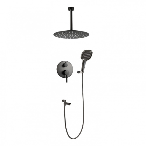 Душевая система встраиваемая Filarete Roun FL1027BG, графит, Душевые панели, Душевые системы, Душевые стойки, Гарнитуры, лейки, тропический душ в Москве Тел.: +7 (968) 040-40-82