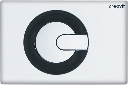 Кнопка смыва Creavit Power GP5001.02 бело-черная интернет магазина сантехники Акванота